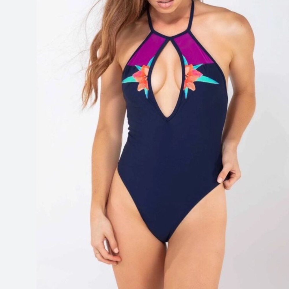 WET Swimwear Hyper Tropical Delilah One Piece Swimsuit Size Medium